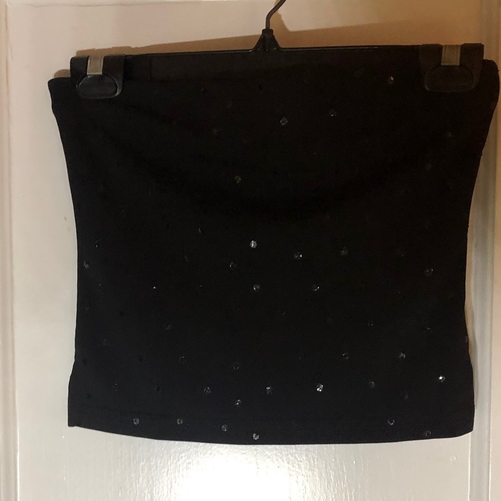 Black Strapless Sequin Camisole - Women